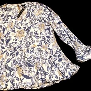 Blue Floral Shirt